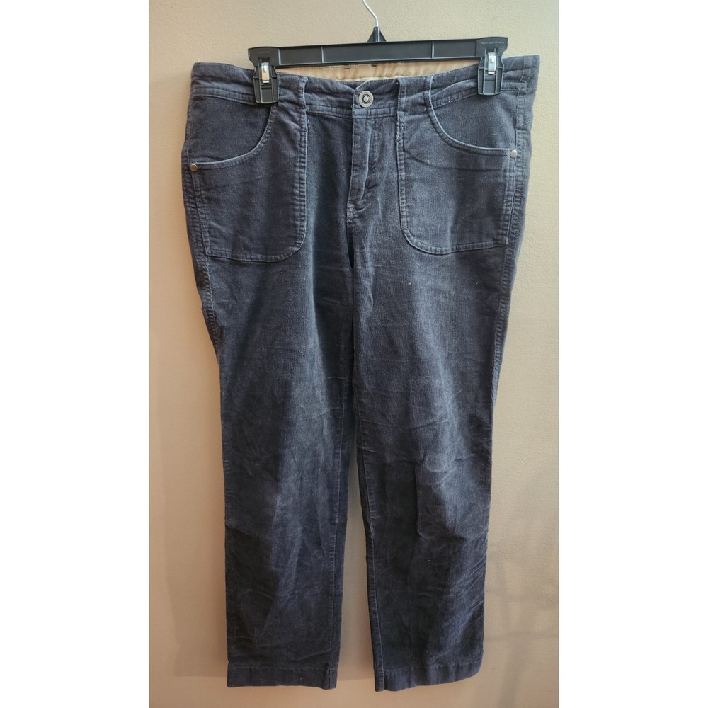 Kuhl Corduroy Pants Dark Grey Gray Women's Size 10 Regular Straight Leg